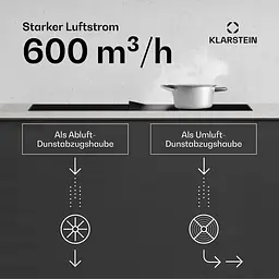 Індукційна плита з витяжкою Klarstein Chef-Fusion DownAir (10046451) - мініатюра 5