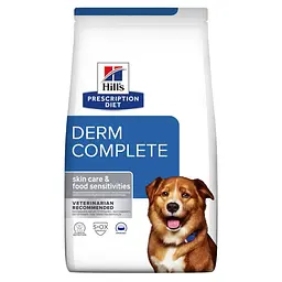 Сухий корм Hill’s Prescription Diet Derm Complete для собак при харчовій алергії та атопічному дерматиті, 12 к