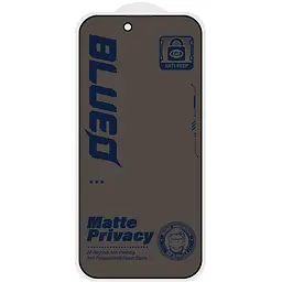 Захисне 2.5D скло Blueo Full Cover Anti-Peep Matte для Apple iPhone 18 Pro Max (6.9") Чорний - мініатюра 2