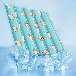 Охолоджуючий килимок для собак та кішок GEL Material Summer Pet Cooling Mat Corgi Blue 60х90 см - мініатюра 2