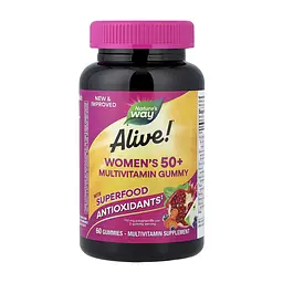 Мультивітаміни для жінок 50+ Alive!® Women's 50+ Multi Gummy 60 жувальних таблеток