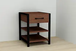 Тумба універсальна Ferrum-decor Вів'єн 1/2 50x41x40 чорний ДСП Венге 16мм (FRD-106190) - мініатюра 5