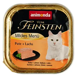 Вологий корм для котів Animonda Vom Feinsten Adult Turkey + Salmon, з індичкою та лососем для котів, 100 г - мініатюра 2