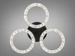 Стельова LED-люстра Diasha MX4770/3S BK, акрилові кільця, Ø40 см, 45 W - мініатюра 3