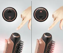 Фен-щітка Reverso Dry&Brush 2в1, 1200Вт, 3 режими, іоніз-я, хол. обдув, насадок-2, кераміка, ROWENTA teh0017608 - мініатюра 8