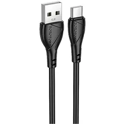 Кабель для зарядки Borofone BX121 USB - Type-C, 3A 1м. Чорний шнур для заряджання iphone/android - мініатюра 4