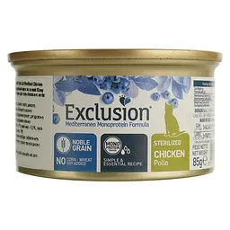 Вологий корм для котів Exclusion Noble Grain Cat Sterilized Chicken All Breeds, 85 г