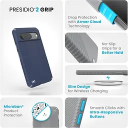 Оригінальний протиударний чохол Speck Presidio2 Grip для Google Pixel 8 (6.2") Coastal Blue 150582-3206 - мініатюра 9