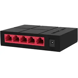 Комутатор Mercury SG105M 5 портів Ethernet 10/100 Мбіт/1000 Мбіт/сек, + перехідник, BOX Q60