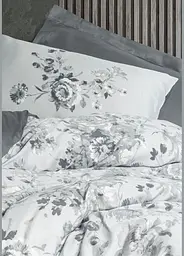 Комплект постільної білизни євро 200х220 см Moale - Grey сатин TC303375935 - мініатюра 2
