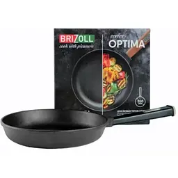 Уцінка. Cковорода Brizoll Optima-Black чавунна з ручкою 26х4 см (O2640-P1)  - мініатюра 3