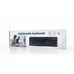 Клавіатура мультимедійна Gembird KB-UM-107-UA, українська розкладка, USB, чорний колір - мініатюра 3