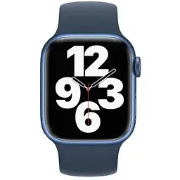 Силіконовий ремінець CasePro Solo Loop Abyss Blue Size М для Apple Watch 45mm/44mm/42mm - мініатюра 2