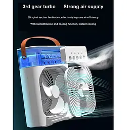 Портативний вентилятор Voltronic YT410, зволоження, підсвічування, Air Cooler Fan White - мініатюра 3