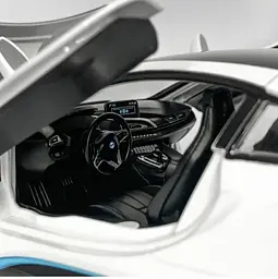 Машинка Rastar BMW I8 1:24 метал білий 56500 - мініатюра 5