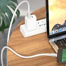 Дата кабель Hoco X85 Strength USB to MicroUSB (1m) White - мініатюра 5