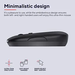 Мишка Trust Puck Wireless/Bluetooth Silent Black (24059) - мініатюра 9