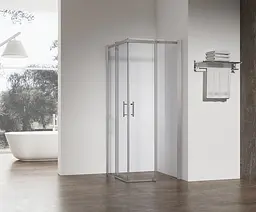 Душова кабіна без піддону Koer Sr SC03-90x90x200-TR-02 прозоре скло Easy Clean 6мм Ss Color KR5680, Нержавіюча сталь, прозорий, Нержавеющая сталь - мініатюра 5