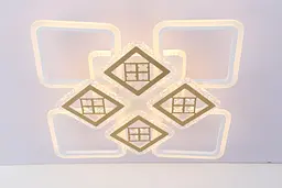 Люстра світлодіодна Valeso V K39930-4+4+1 WT+gold з пультом - мініатюра 3