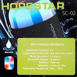Портативна акустика Hopestar SC-02 Black [124277] - мініатюра 4