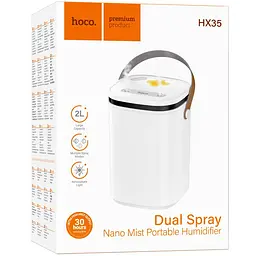 Зволожувач повітря HX35 Mist 2L double spray White Hoco teh0029813 - мініатюра 3