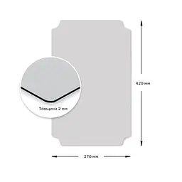 Дзеркало акрилове самоклеюче Sticker Wall 270 x 420 мм x 2 мм SW-00001520 - мініатюра 3