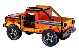 Конструктор 3D Puz-00972 "Turbo off-road", дерев'яний PuzzleOk - мініатюра 3