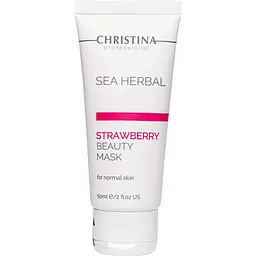 Полунична маска краси для нормальної шкіри Christina Sea Herbal Strawberry Beauty Mask 60 мл