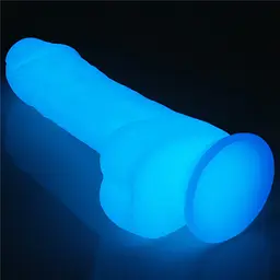 Неоновий фалоімітатор LoveToy Lumino Play 19.3 см синій - мініатюра 3