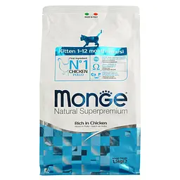 Сухий корм Monge Cat Kitten, 1,5 кг (70004879) - мініатюра 2