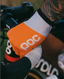 Рукавички велосипедні Poc Essential Road Mesh Short Glove M Чорний-Помаранчевий - мініатюра 2