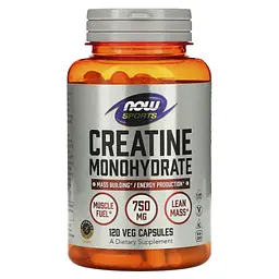 Креатин Now Sportsу Моногідрат в капсулах Creatine 750мг - 120 вег.капсул