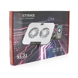 Підставка охолоджуюча XSTRIKE XS-22 для ноутбука 10–17", алюмінієва, 140 мм - мініатюра 3
