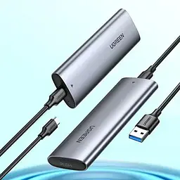 Кишеньковий адаптер SSD Ugreen CM400 USB-C to M.2 NGFF 5G Enclosure A TO C Cable 50 cm (10903) - мініатюра 4