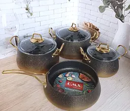 Набір посуду O.M.S. Collection 3041-IND Gold 7 предметів - мініатюра 7