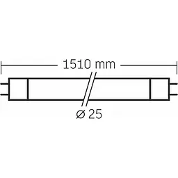 Лампа світлодіодна Videx T8 24W 1.5M 6000K (VLE-T8-24156) - мініатюра 3