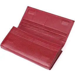 Модний жіночий гаманець на магнітах із натуральної шкіри ST Leather 23113 бордовий - мініатюра 5