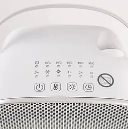 Тепловентилятор BLACK+DECKER 1500 Вт, площа обігріву 15 кв.м., настільний, білий (BXSH1505E) - мініатюра 3