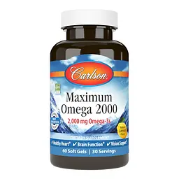 Жирні кислоти Carlson Labs Maximum Omega 2000 mg, 60 капсул