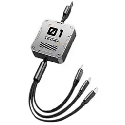 Кабель для зарядки 3 в 1 USB Type-C Micro USB та Lightning адаптер перехідник шнур трійний