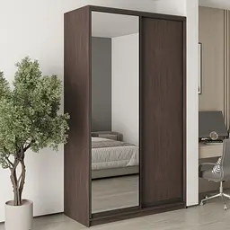 Шафа-купе дводверна MebelStar Стандарт BG ДСП/Дзеркало 140x60x240 см Дуб рістрето (MBS-10241)