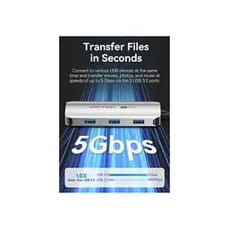 Концентратор Vention USB 3.1 Type-C to HDMI 4K60Hz/USB 3.0x3/PD 100W 5-in-1 (TQDHB) - мініатюра 5