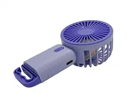 Портативний міні-вентилятор Multi Fan RL-07 акумуляторний USB Фіолетовий - мініатюра 2