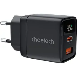 Мережевий зарядний пристрій Choetech PD6052-EU-BK USB-A/USB-С