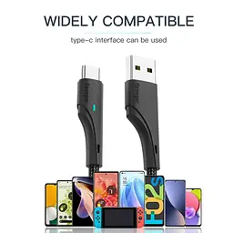 Зарядний кабель Rousseau чорний ESSAGER Fact charge micro USB 1метр 2.4A - мініатюра 2