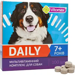 Мультивітамінний комплекс Vitomax Daily для собак 7+ років, 100 таблеток - мініатюра 2