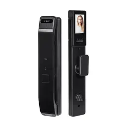 Замок біометричний автономний Trinix TRL-8804BTV Black L/R з Bluetooth та Wi-Fi, розпізнаванням облич, долоней, зчитувачем відбитків пальців і карт Mifare (65-00087)