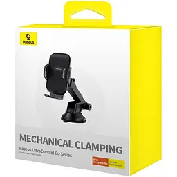 Автомобільний тримач холдер Baseus Ultra Control Go Series Clamp-Type Phone Holder C40361600111-00 Black - мініатюра 6