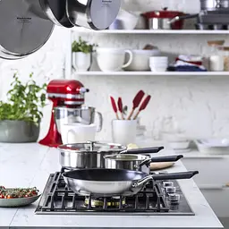 Набір сковорідок KitchenAid CSS 20/24/28 см з керамічним покриттям 3 предмети (CC005708-001) - мініатюра 4