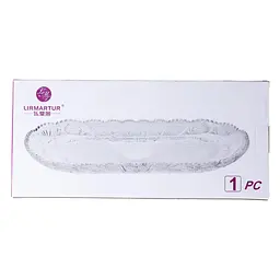 Блюдо для закусок Lirmartur скляне 33,5*15*2 см Yiwu HP-YH-25 - мініатюра 6